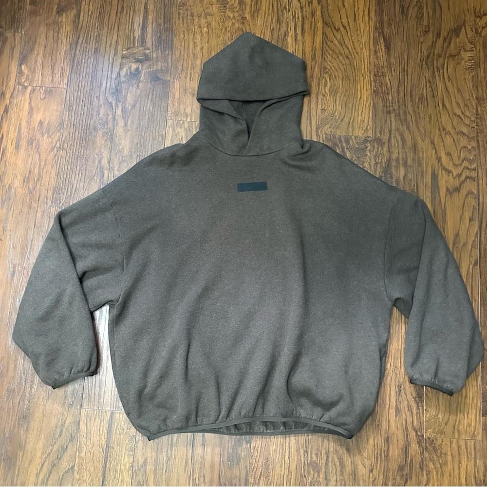 Fear‎ of God essentials brown pullover hoodie men’s large